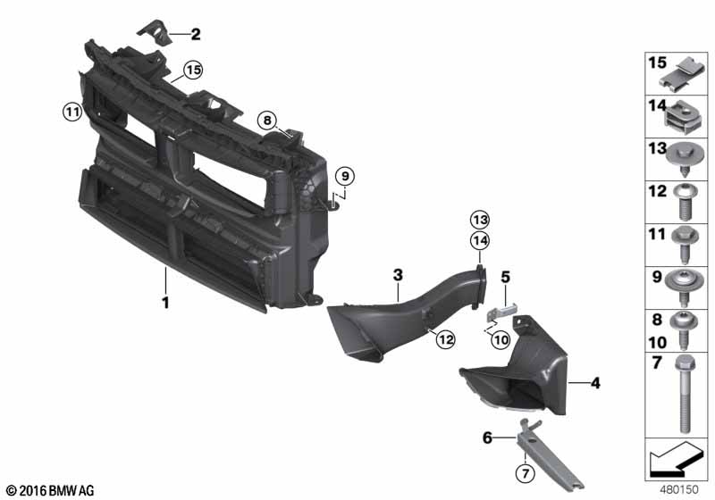 Genuine BMW 51748068904 Air Duct With Flap Control M/UFS (Inc. X1) | ML Performance UK Car Parts