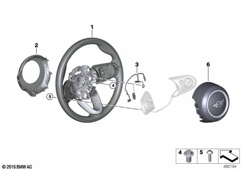 Steering wheel airbag