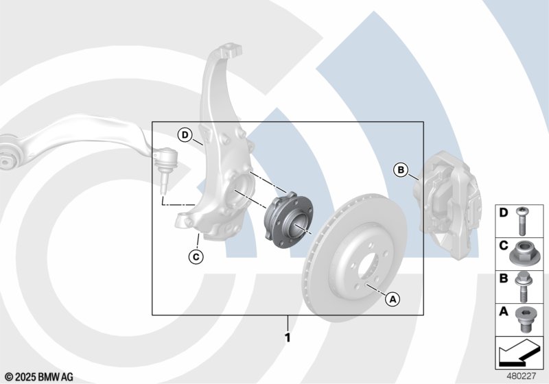 Repair kit, wheel bearing, front