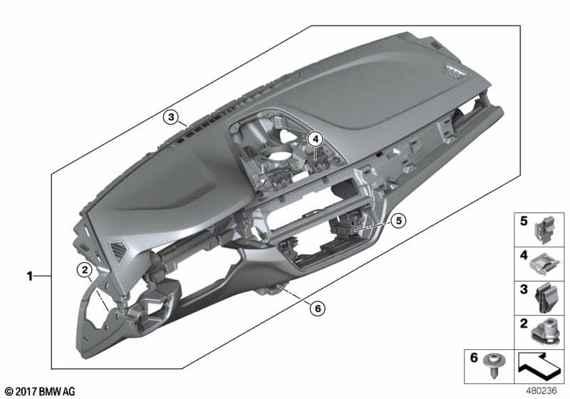Genuine BMW 51459868757 G30 G31 Instrument Panel SCHWARZ/COGNAC (Inc. 520i 1.6, 518d & 540dX) | ML Performance UK Car Parts