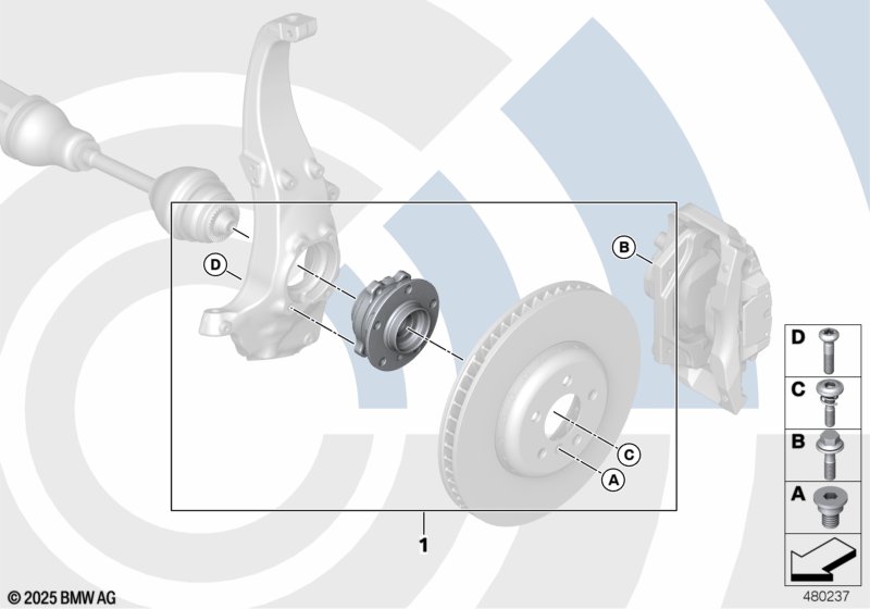 Repair kit, wheel bearing, front