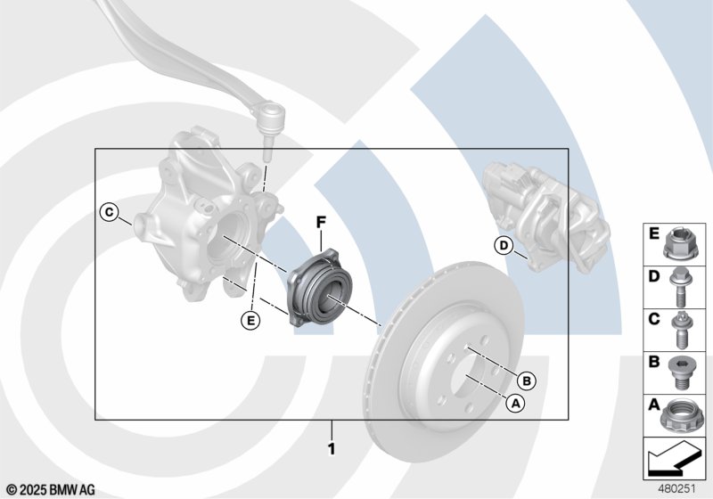 Repair kit for wheel bearing, rear
