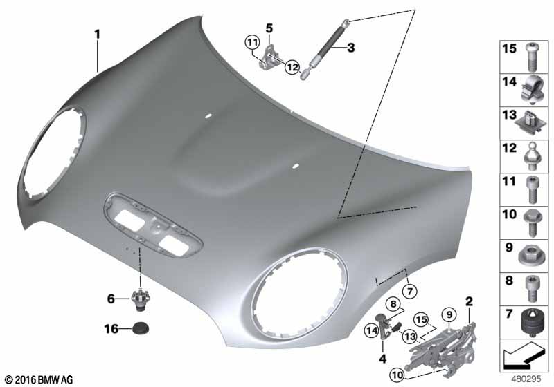 Hood / mounted parts