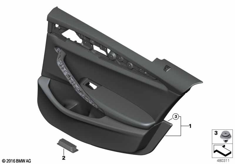 Genuine BMW 51427477226 G30 G31 Door Trim Panel, Rear, Right SCHWARZ (Inc. 520d, 520i 1.6 & 530iX) | ML Performance UK Car Parts