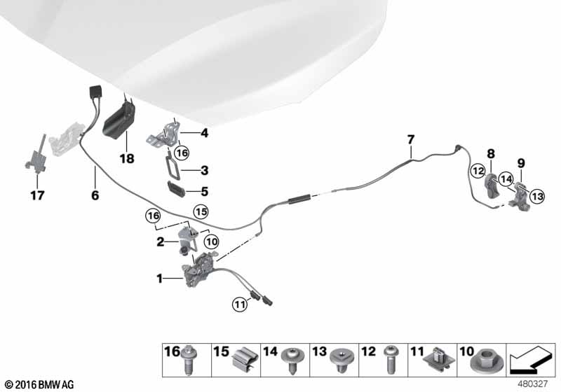 Genuine BMW 51237300550 F48 Catch Bracket (Inc. X1 25iX, X1 20iX & X1 20i) | ML Performance UK Car Parts
