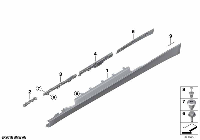Cover door sill / wheel arch