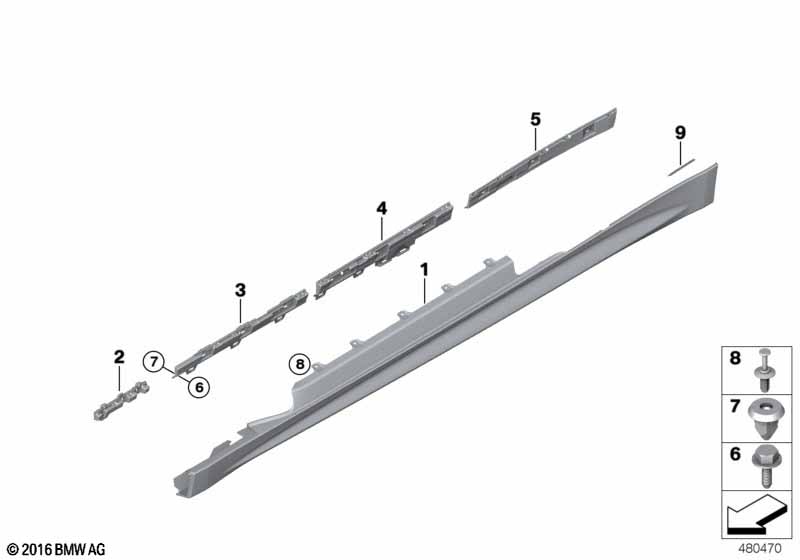 M cover for rocker panel / wheel arch