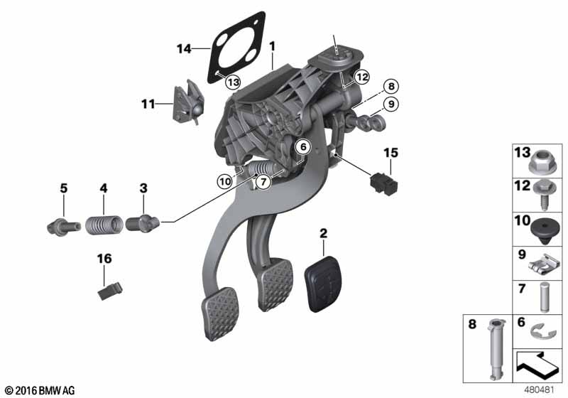 Pedal assembly, manual transmission