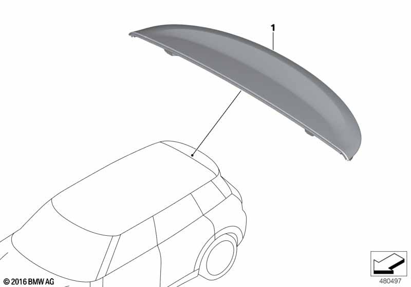 Retrofit rear spoiler JCW