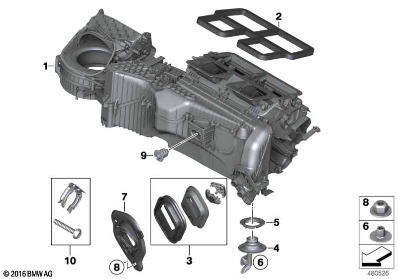 Housing parts - air conditioning