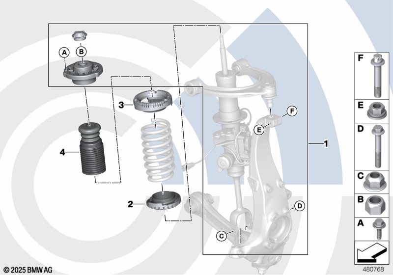 Repair kit for support bearing