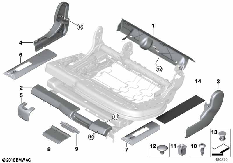 Genuine BMW 52207353105 F15 Trim Ring For Cross Member, Rear Right ELFENBEINWEISS (Inc. X5) | ML Performance UK Car Parts