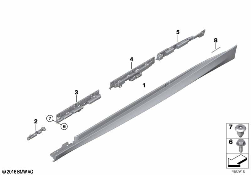 M cover for rocker panel / wheel arch