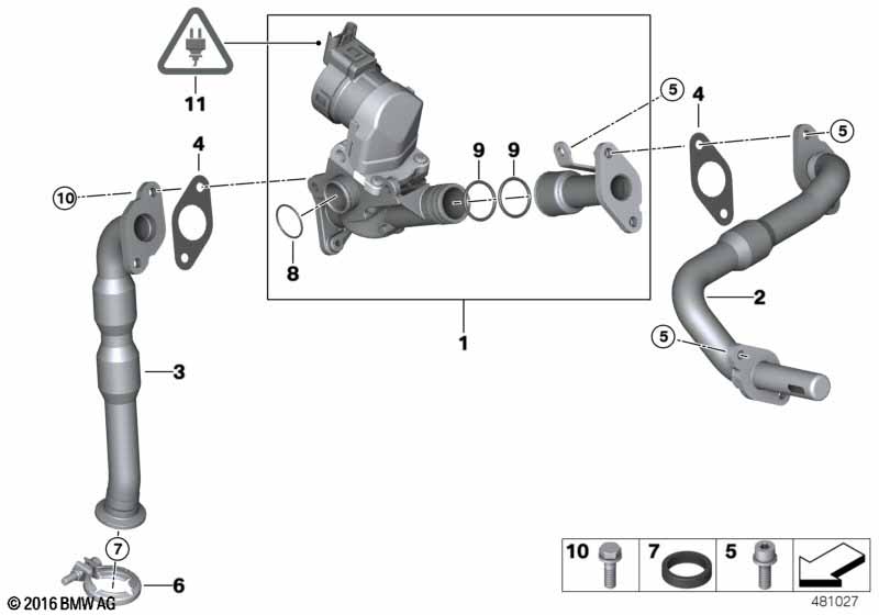 Genuine BMW 11717578327 E82 E92 E91 Egr Line (Inc. 116i 2.0, 320i & 318i) | ML Performance UK Car Parts