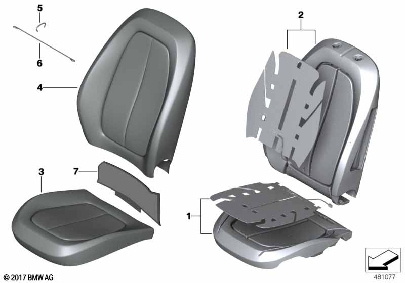 Genuine BMW 52107430794 F46 Seat Upholstery (Inc. 220i, 218dX & X1 18d) | ML Performance UK Car Parts