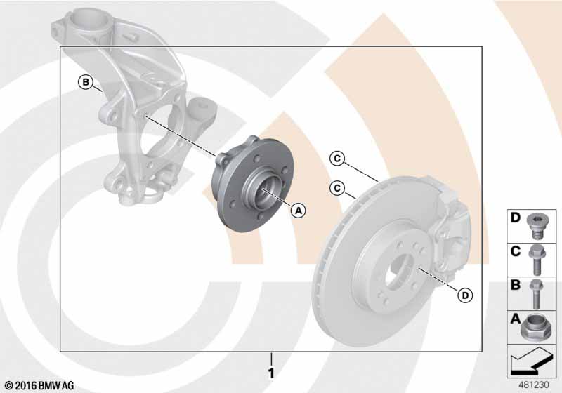 Repair kit, wheel bearing, front