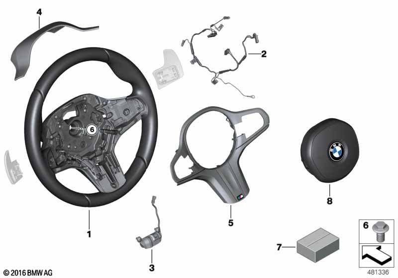 Genuine BMW 32308094546 G01 Sports Steering Wheel Leather (Inc. X3 & X4 M40iX) | ML Performance EU Car Parts