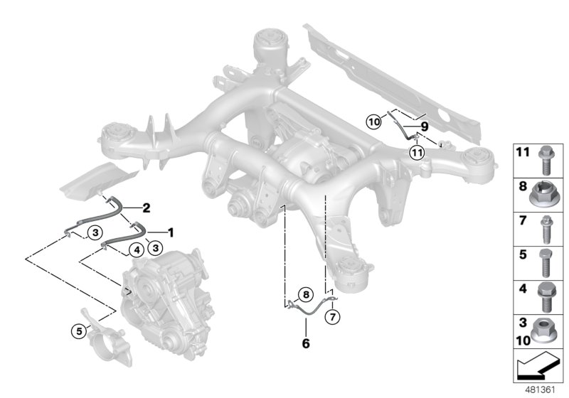 Genuine BMW 12428678870 G02 G01 Emi Cable, Rear Differential (Inc. X4 M40iX, X4 M & X3 20i) | ML Performance UK Car Parts