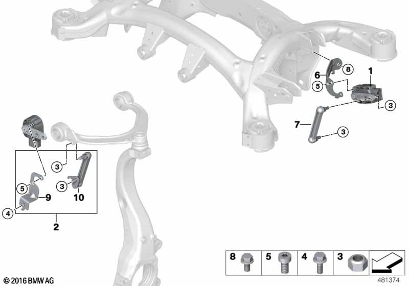 Ride-height sensor/mounted parts