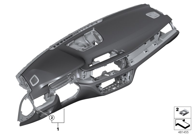 Genuine BMW 51459458024 G12 Dashboard Leather Head-Up Display SCHWARZ (Inc. M760iX & M760LiX) | ML Performance EU Car Parts