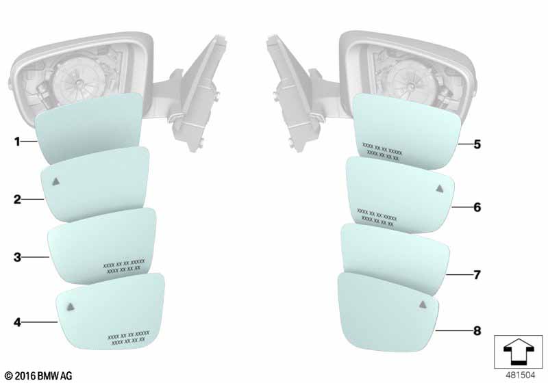 Genuine BMW 51167407165 G30 G11 G32 Mirror Glas, Wide-Angle, Left EC-HC2 (Inc. 750LdX, 730LdX & 620dX) | ML Performance EU Car Parts