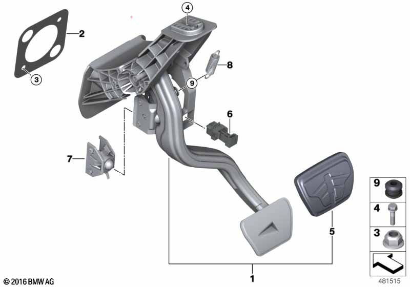 Pedal assembly, automatic transmission
