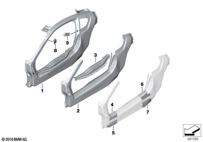 Genuine BMW 41007395409 Left B-Column Covering (Inc. i8) | ML Performance EU Car Parts