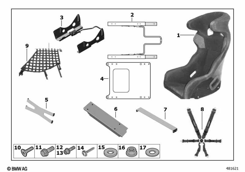 Genuine BMW 52008417129 Seat Console, Front SATZ 2015 (Inc. M235i Racing) | ML Performance UK Car Parts