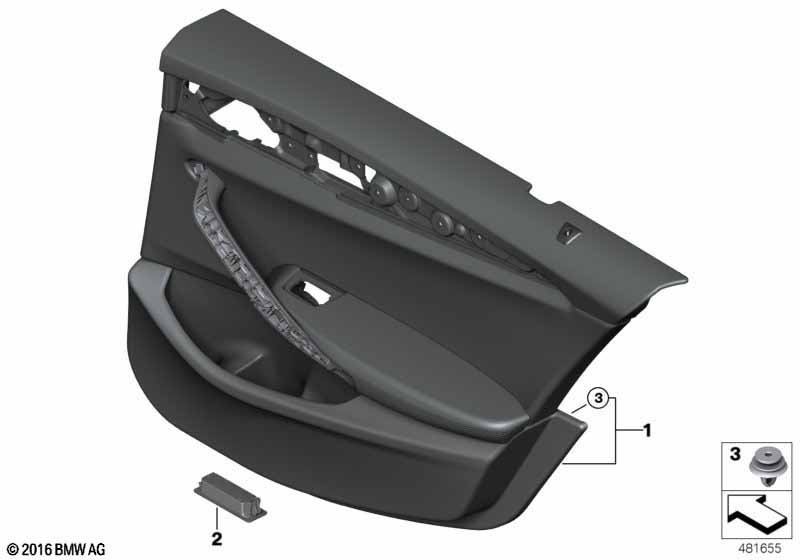 Genuine BMW 51427477177 G30 G31 Door Trim Panel, Rear, Left SCHWARZ (Inc. 530i, 540dX & 530d) | ML Performance UK Car Parts