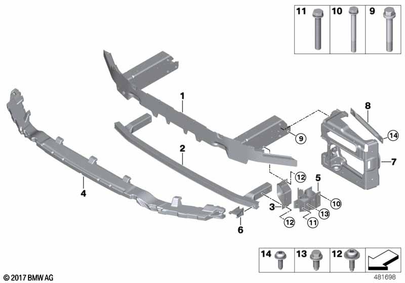 Genuine BMW 51117473458 G02 G01 Adapter, Front Right (Inc. X4 M & X3) | ML Performance EU Car Parts