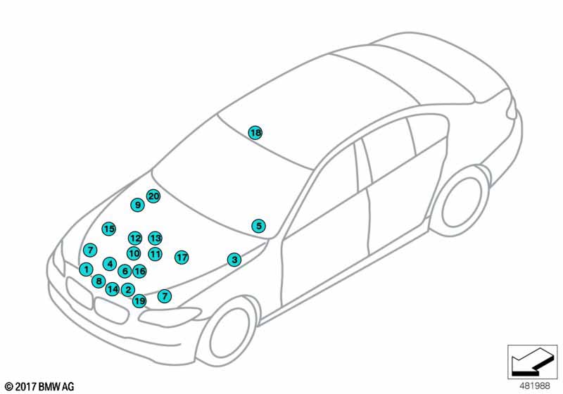 Genuine BMW 71217209617 F02 F15 Notice, Safety Catch (Inc. 528iX, 523i & 750i) | ML Performance EU Car Parts