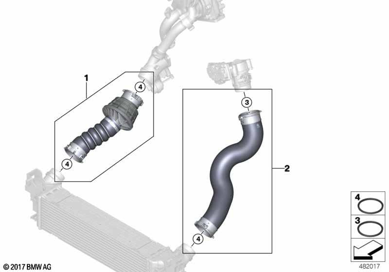 Charge air induction tract