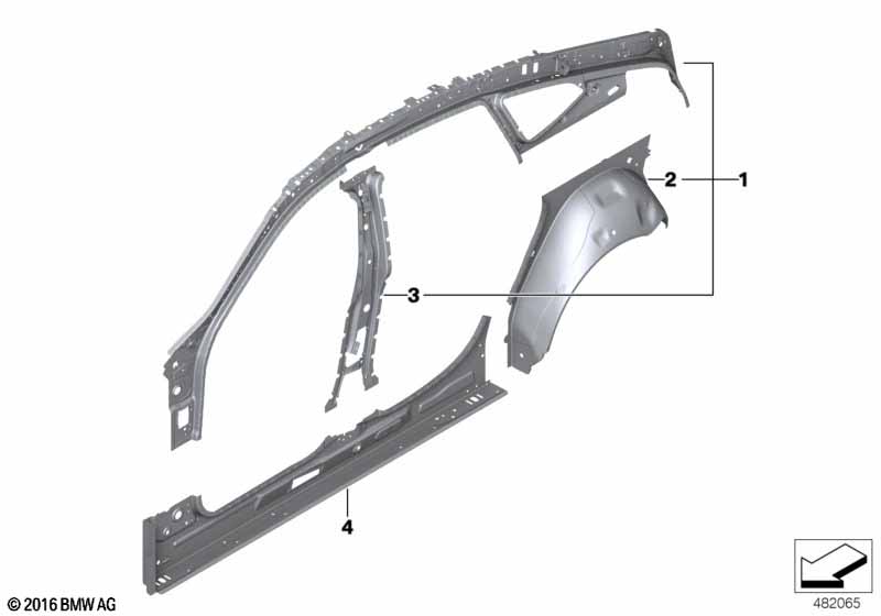 Side frame section, inner