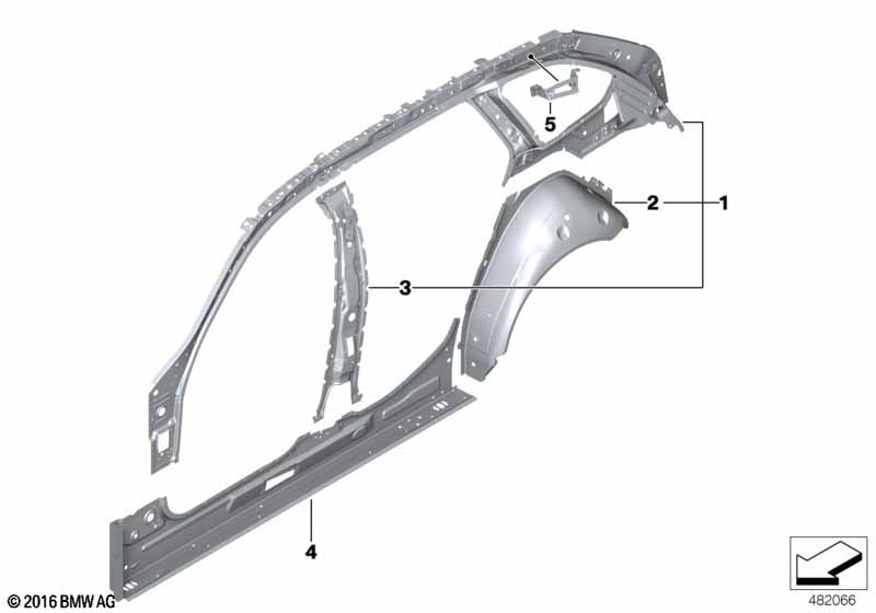 Side frame section, inner
