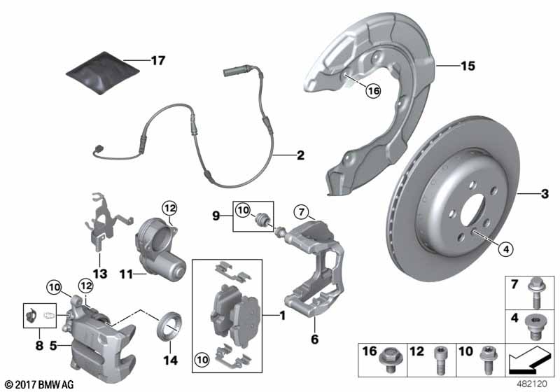 Genuine BMW 34207997292 G12 Calliper Carrier Right ALPINA (Inc. ALPINA B7) | ML Performance UK Car Parts