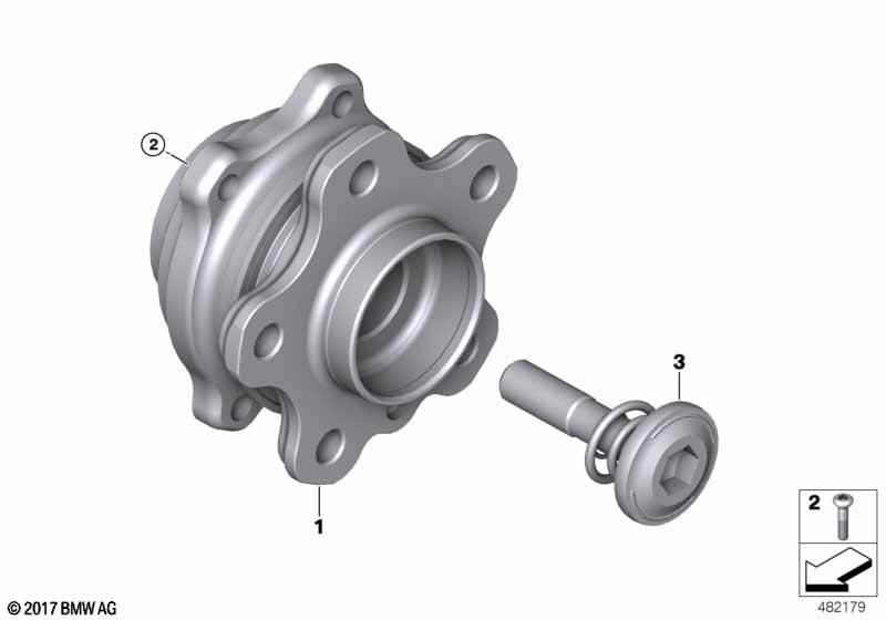 Genuine BMW 31206864571 G32 G05 Wheel Hub With Bearing M12X1,25 (Inc. 630iX, 630d & 630i) | ML Performance UK Car Parts