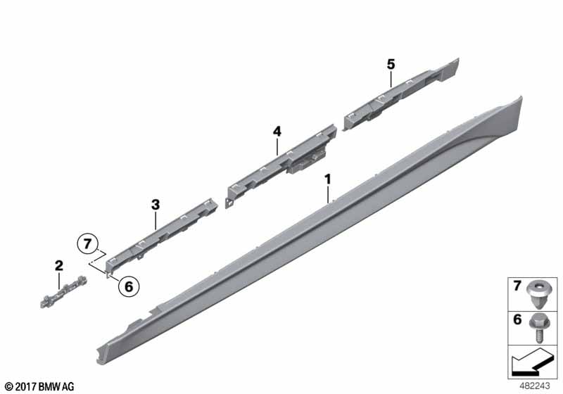 M cover for rocker panel / wheel arch