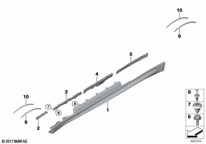 M cover for rocker panel / wheel arch