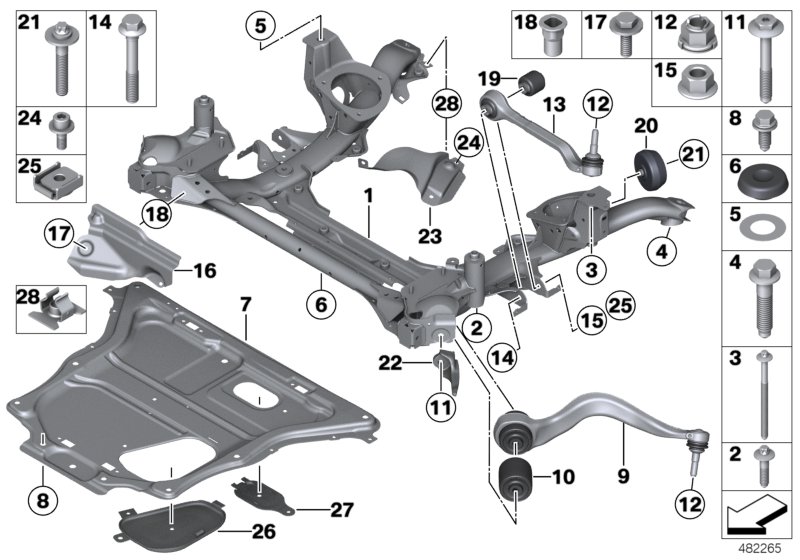 Genuine BMW 31126854724 F36 F22 F31 Tension Strut With Hydraulic Mount,Right (Inc. 428iX, 335dX & 435dX) | ML Performance UK Car Parts