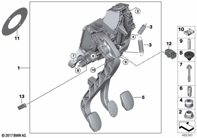 Pedal assembly, manual transmission