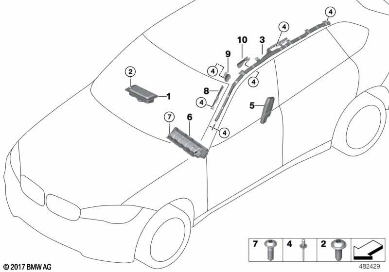 Genuine BMW 51447336488 F15 M Deformation Plate Right (Inc. X5 50iX, X6 35iX & X6 50iX) | ML Performance EU Car Parts