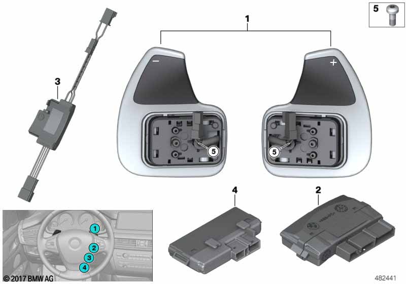 Genuine BMW 61317849446 F16 F15 Control Unit, Steering Wheel Electronics (Inc. X6 35i & X5) | ML Performance UK Car Parts