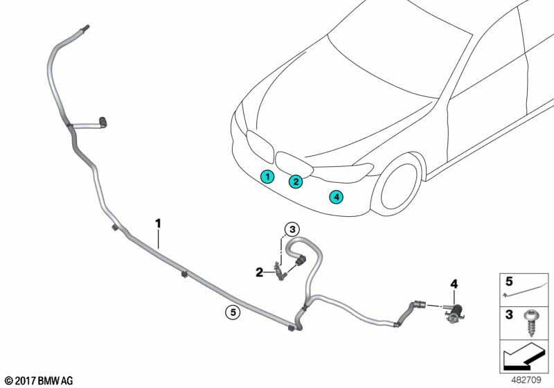 Single parts for head lamp cleaning