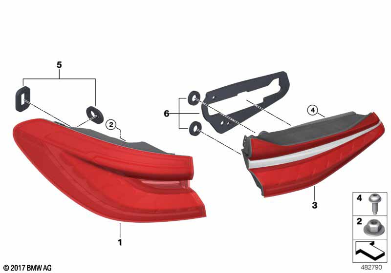 Genuine BMW 63217956277 G32 Set Of Seals, Rear Light, Side Panel (Inc. 620dX, 640iX & 630d) | ML Performance EU Car Parts