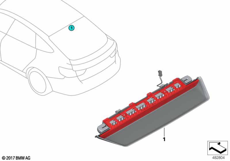 Genuine BMW 63257404558 G32 Third Stoplamp (Inc. 620d, 640dX & 640i) | ML Performance UK Car Parts