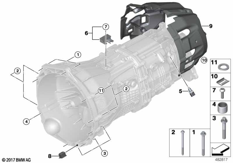 Gearbox mounting parts