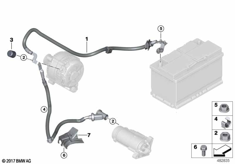 Battery cable/starter cable