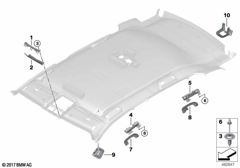 Genuine BMW 51448092650 Cover Panel Camera SCHWARZ (Inc. X3) | ML Performance EU Car Parts