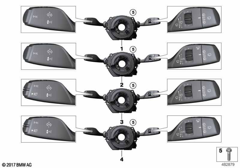 Switch unit steering column