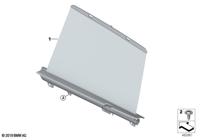 Genuine BMW 51357422722 G01 Sun Blind, Right SCHWARZ (Inc. X3) | ML Performance EU Car Parts